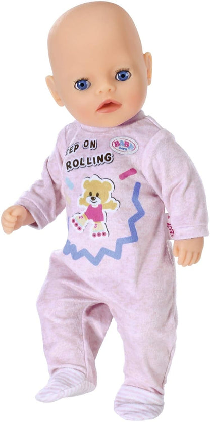 BABY born 830574 Little Romper-Clothing for 36cm Dolls-for Toddlers Ages 12 Months & Up-Easy for Small Hands-Includes Romper & Hanger-Pink
