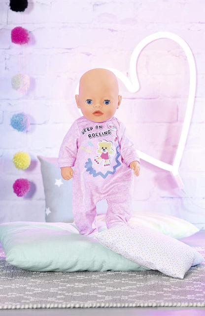 BABY born 830574 Little Romper-Clothing for 36cm Dolls-for Toddlers Ages 12 Months & Up-Easy for Small Hands-Includes Romper & Hanger-Pink