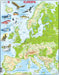 Larsen K70 Europe Topographic Map, Danish Edition, 87 Piece Boxless Tray & Frame Jigsaw Puzzle