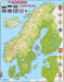 Larsen K3 The Nordics and the Baltics, Multilingual (Norwegian/Danish/Swedish) Edition, 75 Piece Boxless Tray & Frame Jigsaw Puzzle