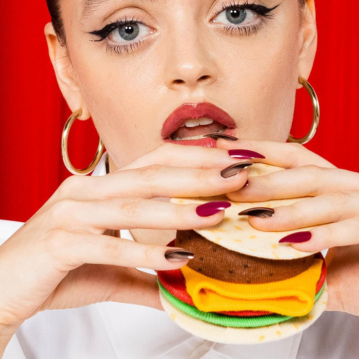 Eat My Socks Novelty Socks | Funny Socks | Novelty Gifts & Funny Gifts For Friends | Novelty Socks For Men & Novelty Gifts For Women | Mens Novelty Socks & Funny Socks Women | Cheese Burger Socks