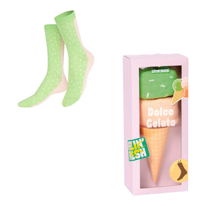 Eat My Socks - Original and Funny Socks - Ice Cream Design - High Socks - Comfort and Durability - Ideal for Men and Women - Size 36 to 45-1 Pair, multicoloured, 36-45 Alto