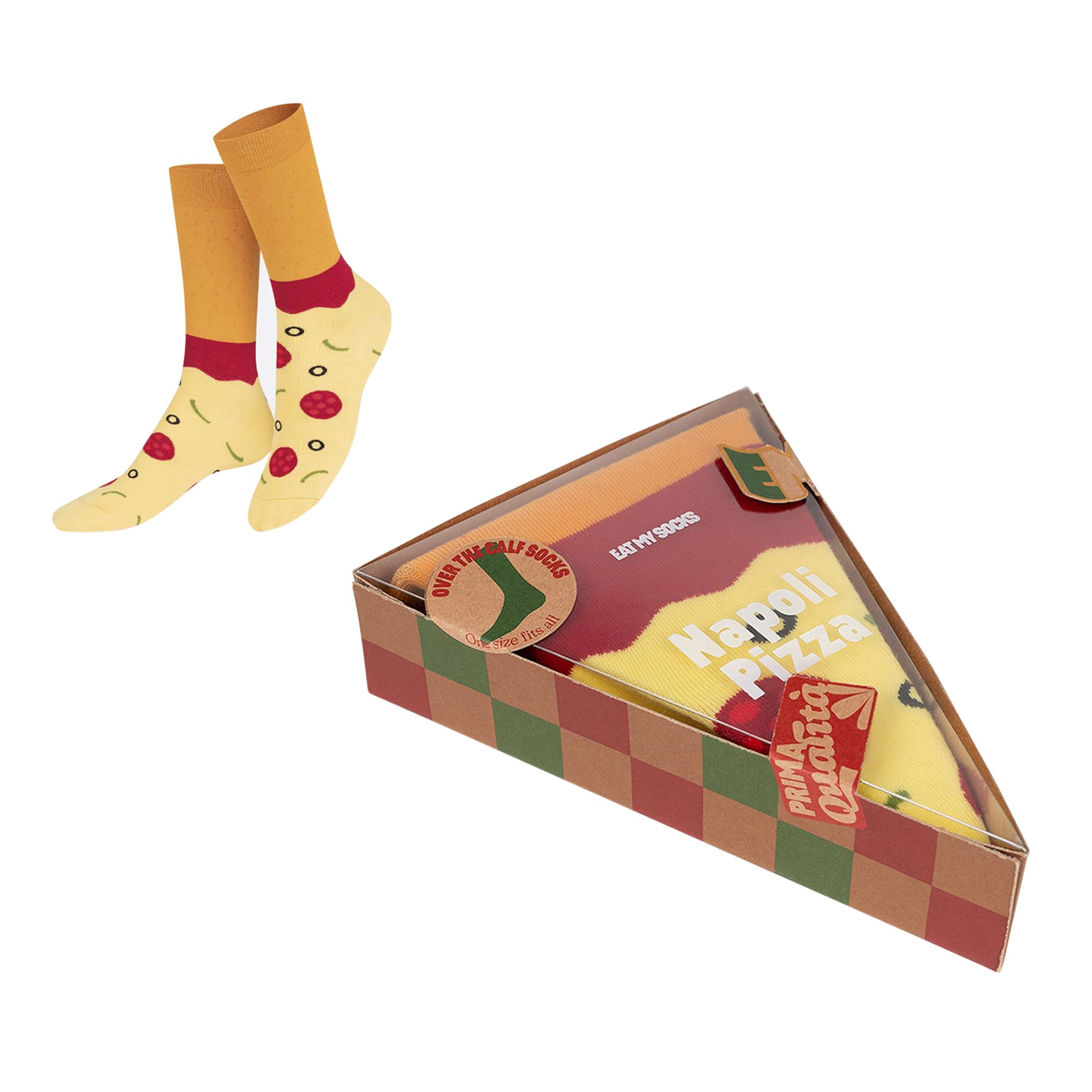 Eat My Socks Novelty Socks | Funny Socks | Novelty Gifts & Funny Gifts For Friends | Novelty Socks For Men & Novelty Gifts For Women | Mens Novelty Socks & Funny Socks Women | Napoli Pizza Socks