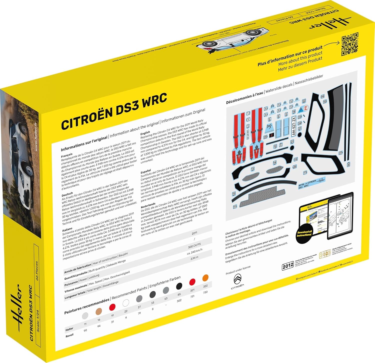 Heller - 1/24 STARTER KIT CITROEN DS3 WRC (6/23) *