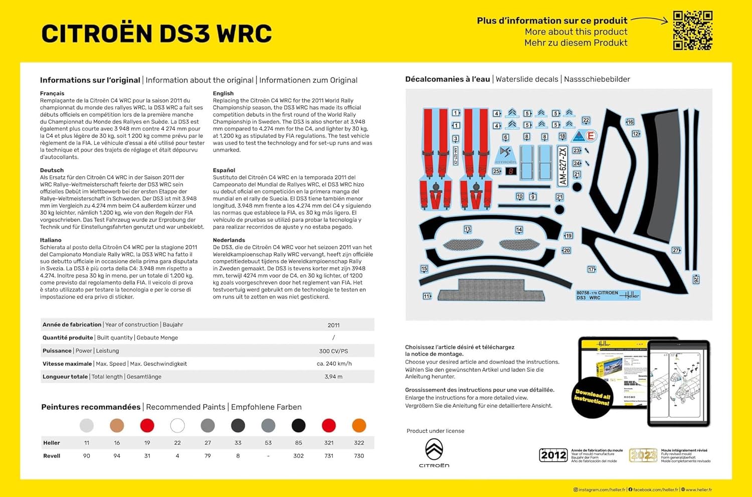 Heller - 1/24 STARTER KIT CITROEN DS3 WRC (6/23) *