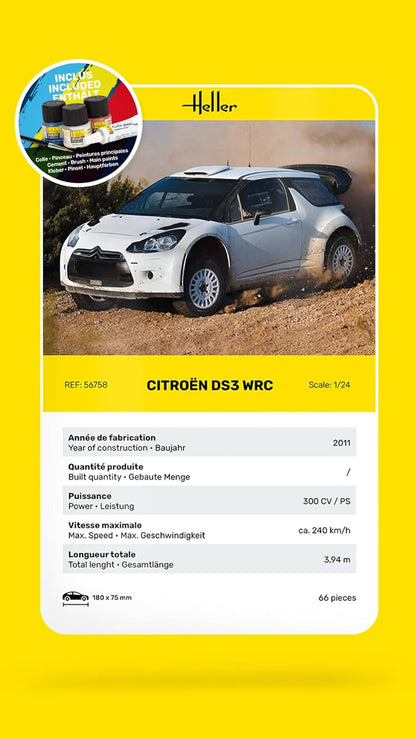 Heller - 1/24 STARTER KIT CITROEN DS3 WRC (6/23) *