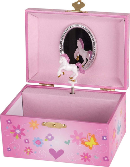 Goki 15543 Musikspieldose "Einhorn" Melodie Schwanensee, rosa