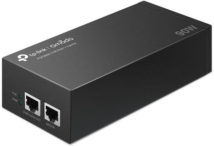 TP-Link Omada PoE380S 10G PoE++ Ethernet Injector Power Up to 90W Plug & Play Durable Metal Housing Wall or Desktop Mount