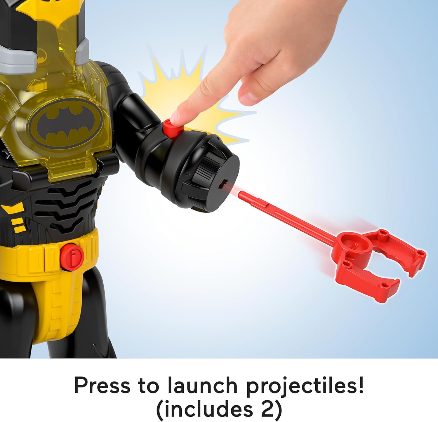 Fisher-Price Imaginext DC Super Friends Figura de Batman con Exotraje, con Luces, Sonidos y Accesorios, Juguete +3 años (HYG31