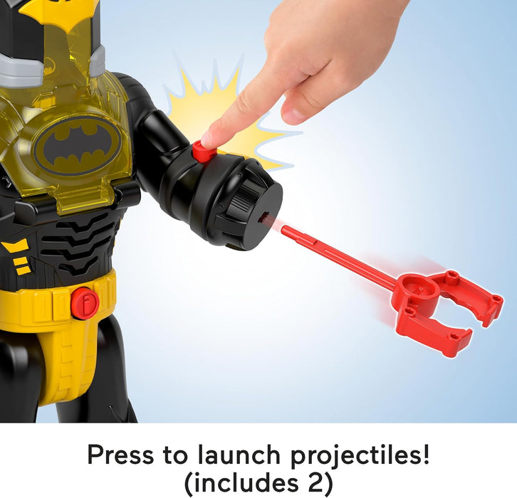 Fisher-Price Imaginext DC Super Friends Figura de Batman con Exotraje, con Luces, Sonidos y Accesorios, Juguete +3 años (HYG31