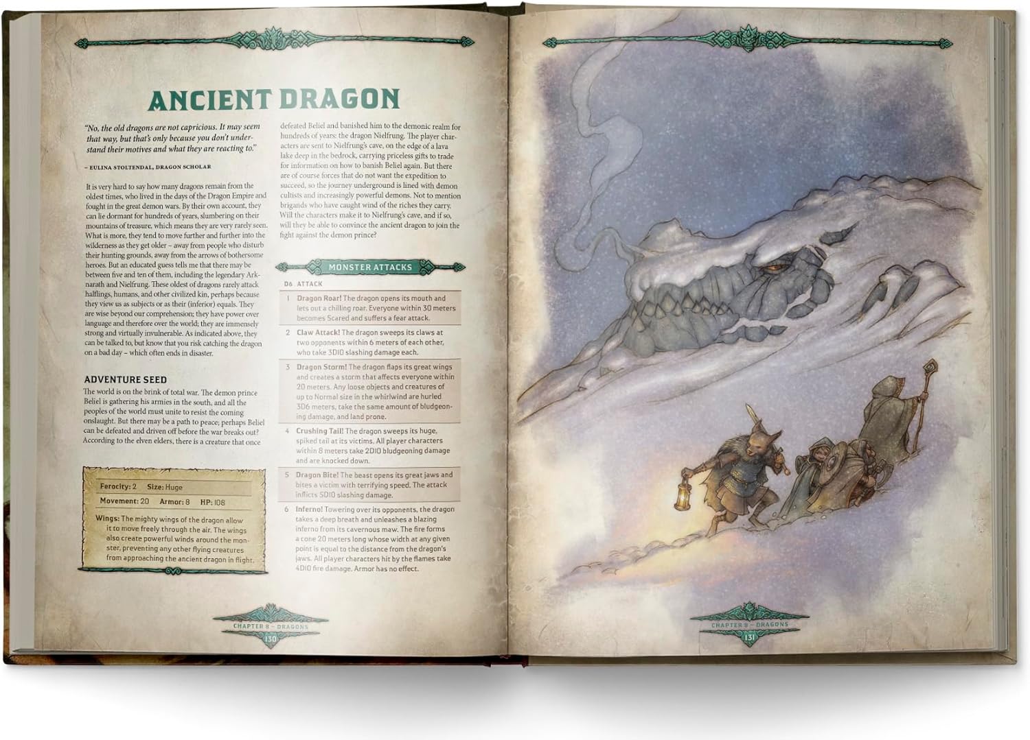 Free League Publishing Dragonbane: Bestiary, RPG Supplement Book, 63 Fantasy Adventure Roleplaying Creatures & Monsters, Hardcover, Adults, Teens Ages 14+