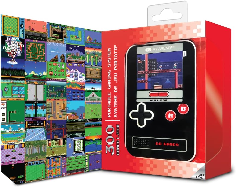 My arcade GO GAMER CLASSIC 300 JEU EN 1 NOIR GRIS ROUGE