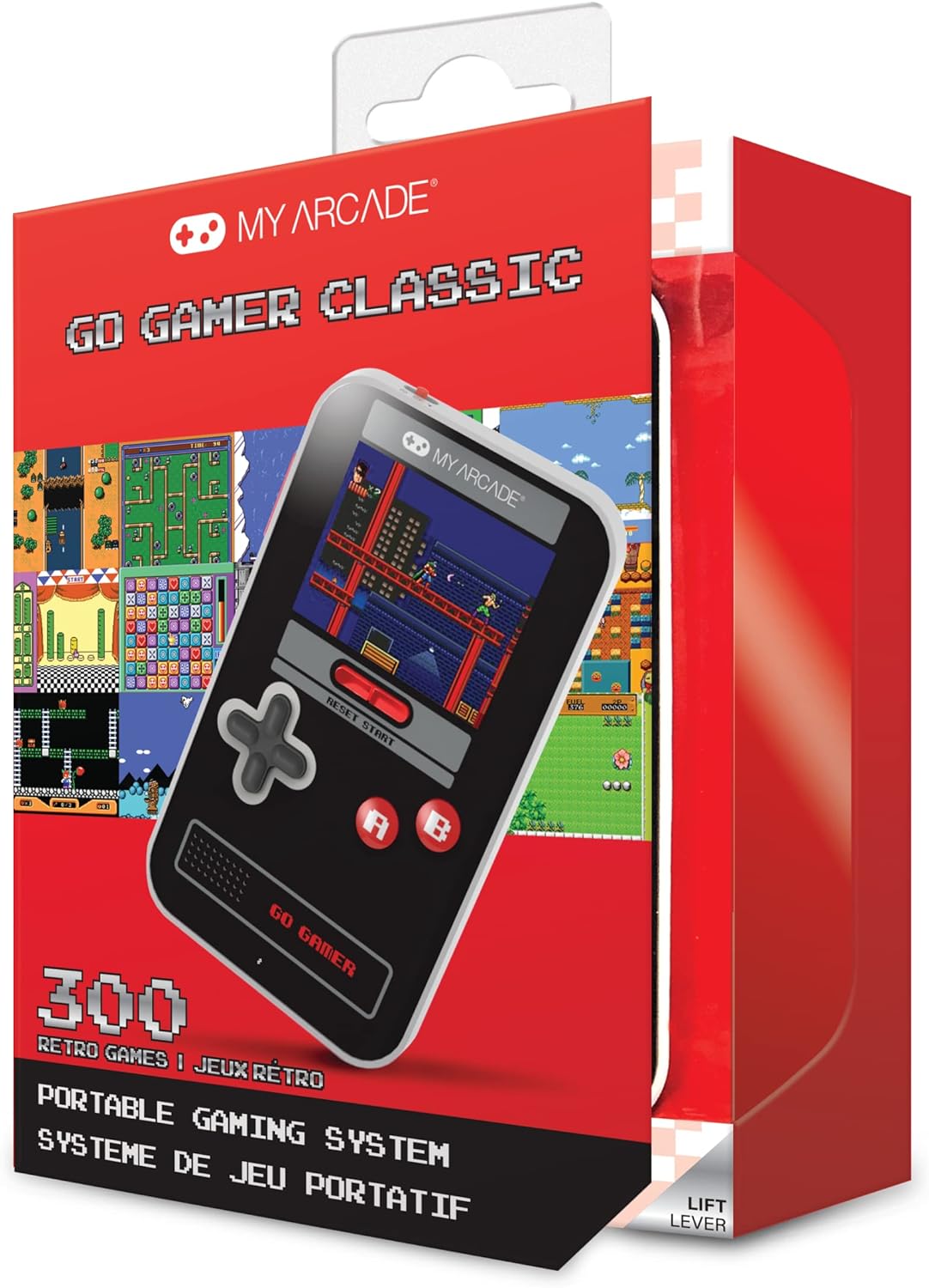 My arcade GO GAMER CLASSIC 300 JEU EN 1 NOIR GRIS ROUGE