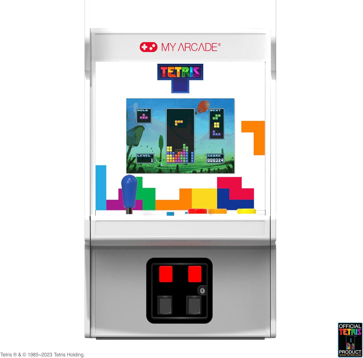 My Arcade Tetris Mini Arcade Machine - Micro Player Pro Table Top Arcade Machine, Portable Handheld Game, Retro Gaming Console, Mini Retro Games Machines for Kids & Adults