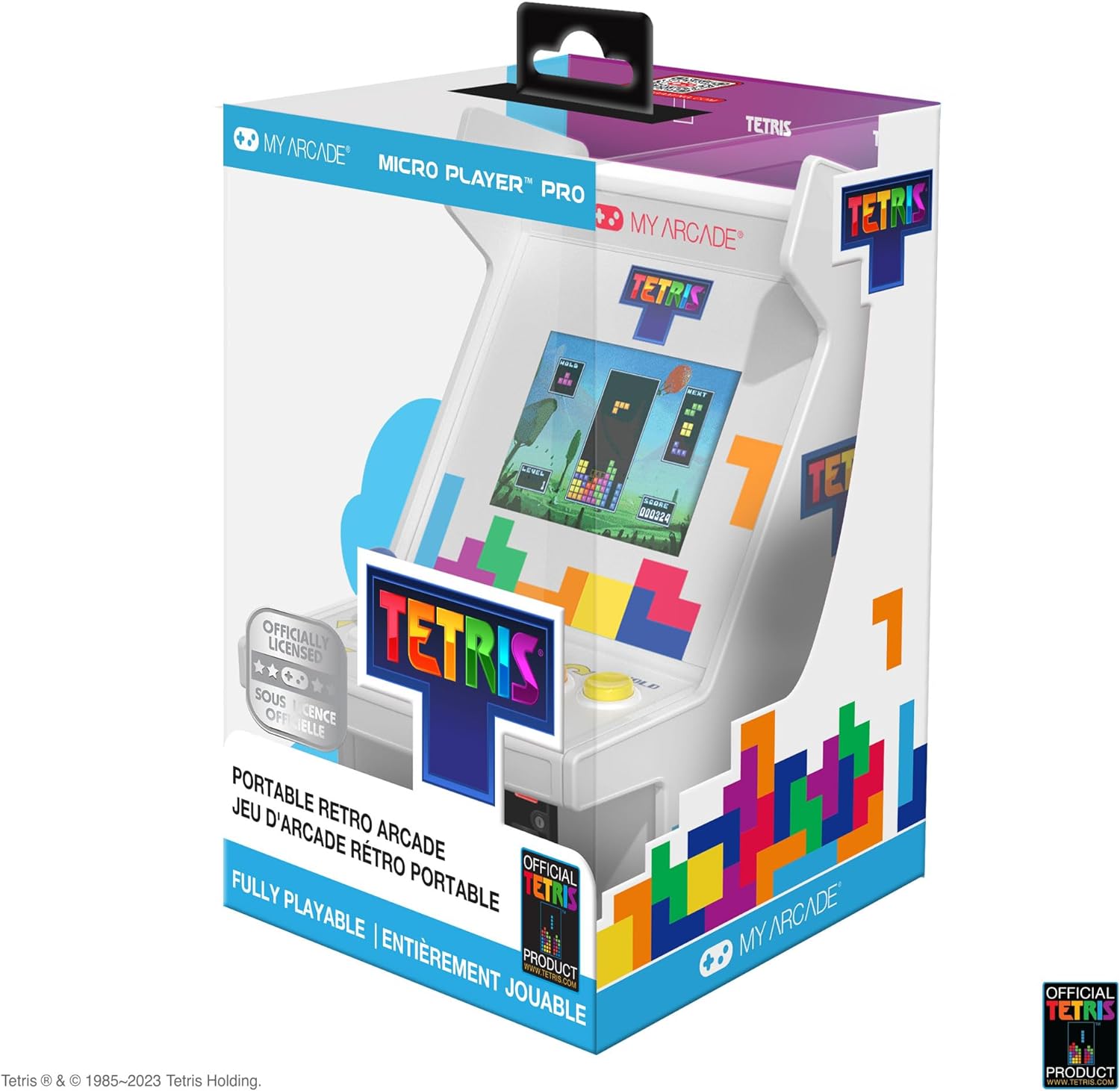My Arcade Tetris Mini Arcade Machine - Micro Player Pro Table Top Arcade Machine, Portable Handheld Game, Retro Gaming Console, Mini Retro Games Machines for Kids & Adults