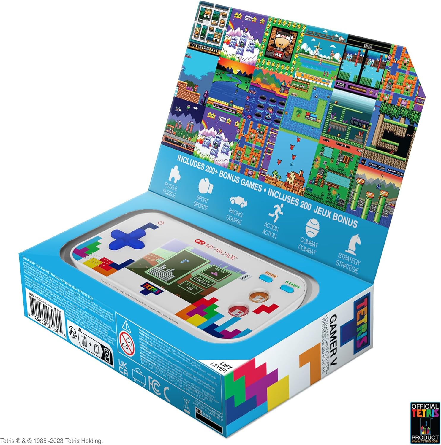 My Arcade DGUNL-7030 Tetris Gamer V Classic Handheld Portable Video Game System (201 GAMES IN 1