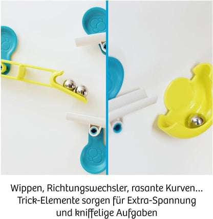 KOSMOS 617288 Gecko Run Starter Set, Starter Set, Expandable Marble Run for Children, Vertical Marble Run, Educational Toy and Construction Toy from 8 Years, Multilingual