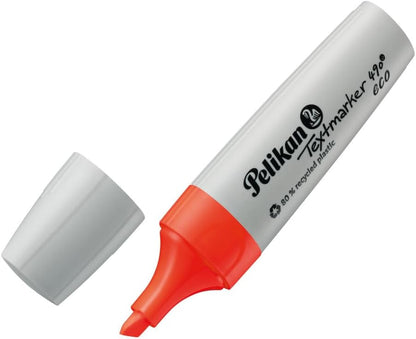 Pelikan 823388 Highlighter 490 Eco Neon Red Pack of 10 in Folding Box Pack of 10 Neon Red