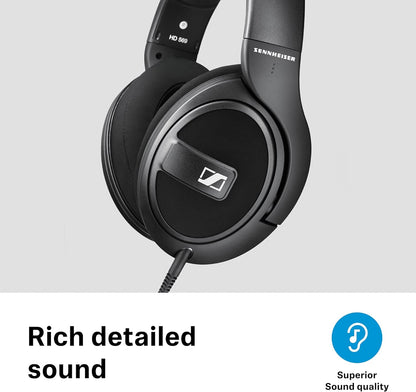 Sennheiser HD 569 Around-Ear Closed Back Headphones - Black Around-Ear HD 569 Black