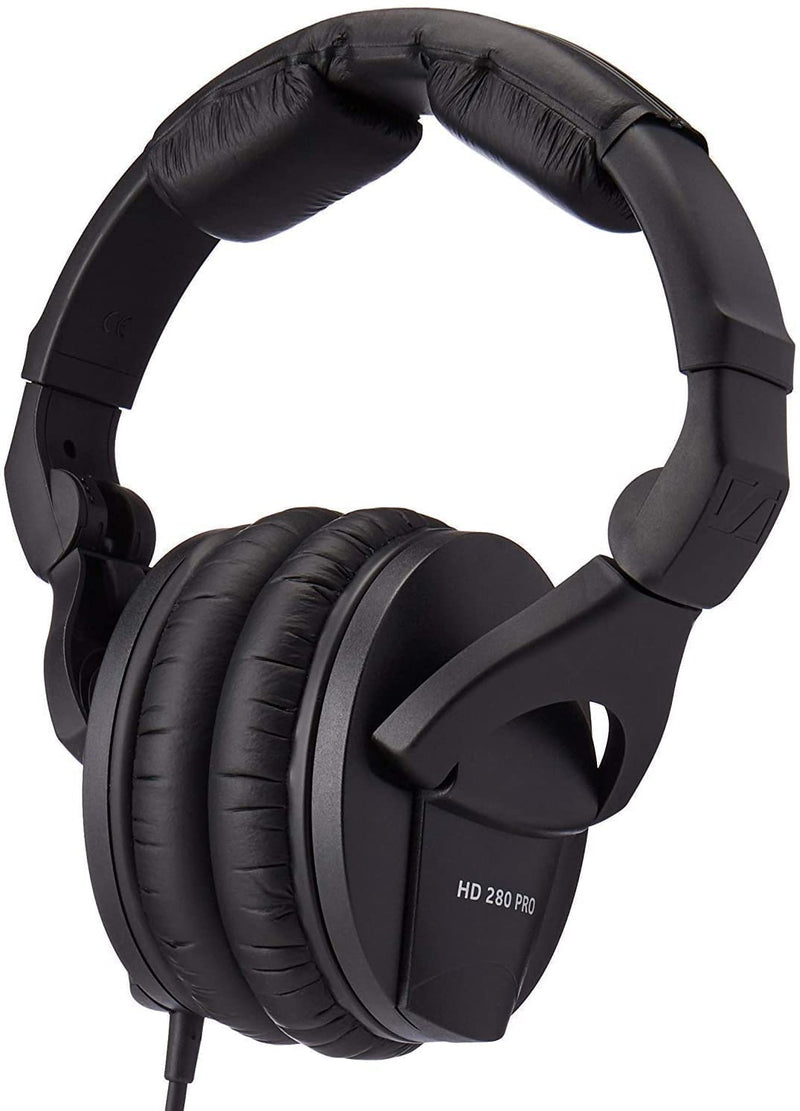 Sennheiser HD 280 PRO Closed-Back Over-Ear DJ & Monitoring Headphones | Collapsible Design & Swivelling Ear Cups | 3M Coiled Cable & 1/4" Jack Adaptor Included (506845) HD 280 PRO Single