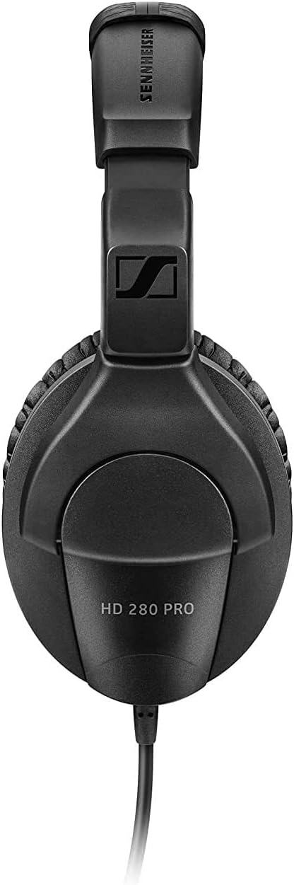 Sennheiser HD 280 PRO Closed-Back Over-Ear DJ & Monitoring Headphones | Collapsible Design & Swivelling Ear Cups | 3M Coiled Cable & 1/4" Jack Adaptor Included (506845) HD 280 PRO Single
