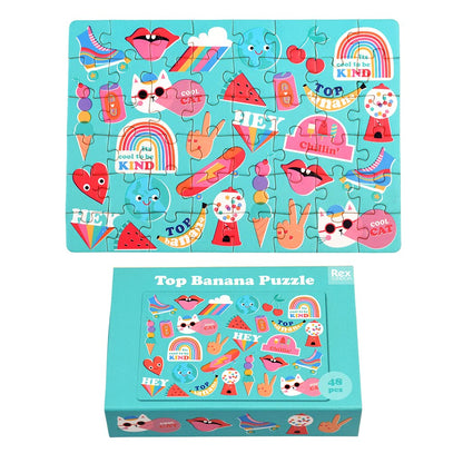 48 Pieces Top Banana Mini Matchbox Puzzle