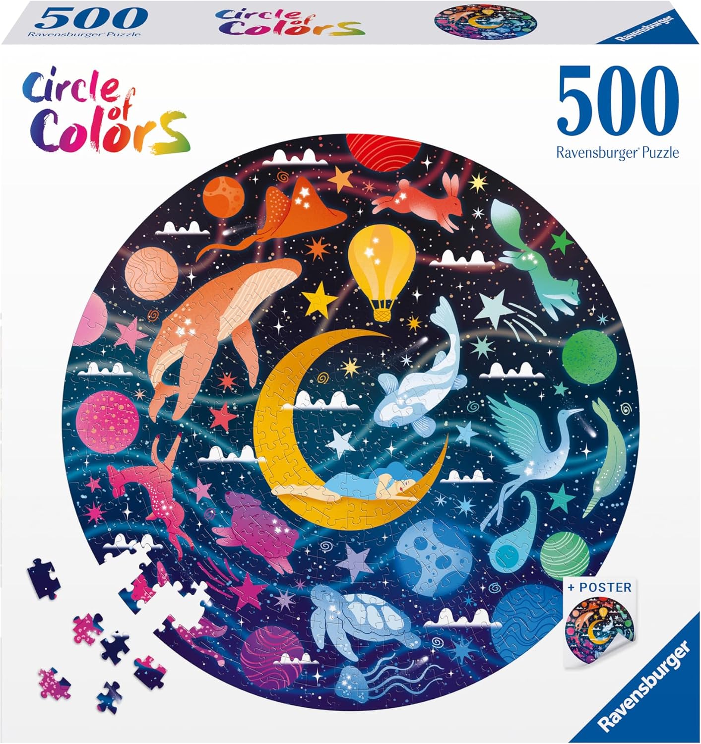 Ravensburger - Puzzle für Erwachsene - Rundes Puzzle mit 500 Teilen - Geeignet ab 12 Jahren - Träume (Farbkreis) - Puzzle Made in Europe - 12000818
