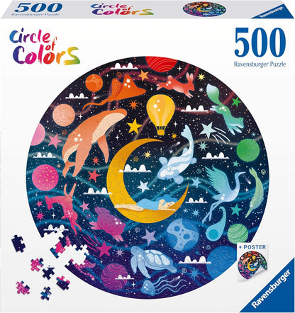 Ravensburger - Puzzle für Erwachsene - Rundes Puzzle mit 500 Teilen - Geeignet ab 12 Jahren - Träume (Farbkreis) - Puzzle Made in Europe - 12000818