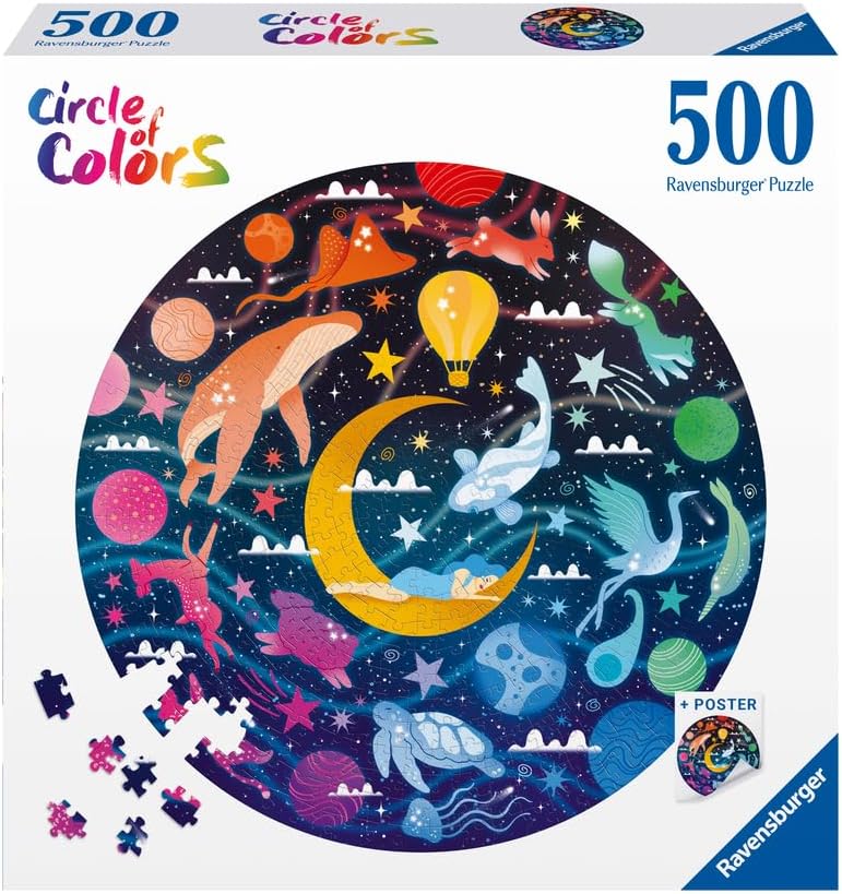 Ravensburger - Puzzle für Erwachsene - Rundes Puzzle mit 500 Teilen - Geeignet ab 12 Jahren - Träume (Farbkreis) - Puzzle Made in Europe - 12000818