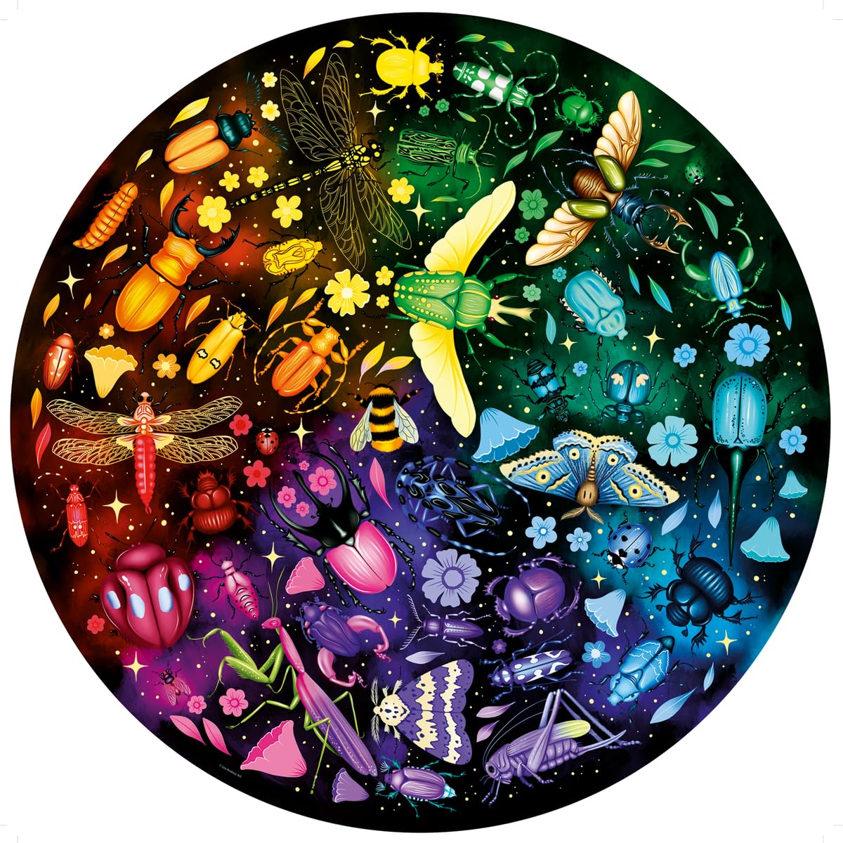 Ravensburger - Puzzle für Erwachsene - Rundes Puzzle mit 500 Teilen - Geeignet ab 12 Jahren - Insekten (Farbkreis) - Puzzle Made in Europe - 12000820