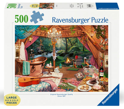 Ravensburger Cosy Glamping 500 Piece Jigsaw Puzzles for Adults and Kids Age 10 Years Up - Camping