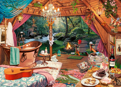 Ravensburger Cosy Glamping 500 Piece Jigsaw Puzzles for Adults and Kids Age 10 Years Up - Camping