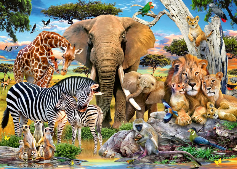 Ravensburger Baby Animal Love 500 Piece Jigsaw Puzzles for Adults and Kids Age 10 Years Up - Nature Wildlife