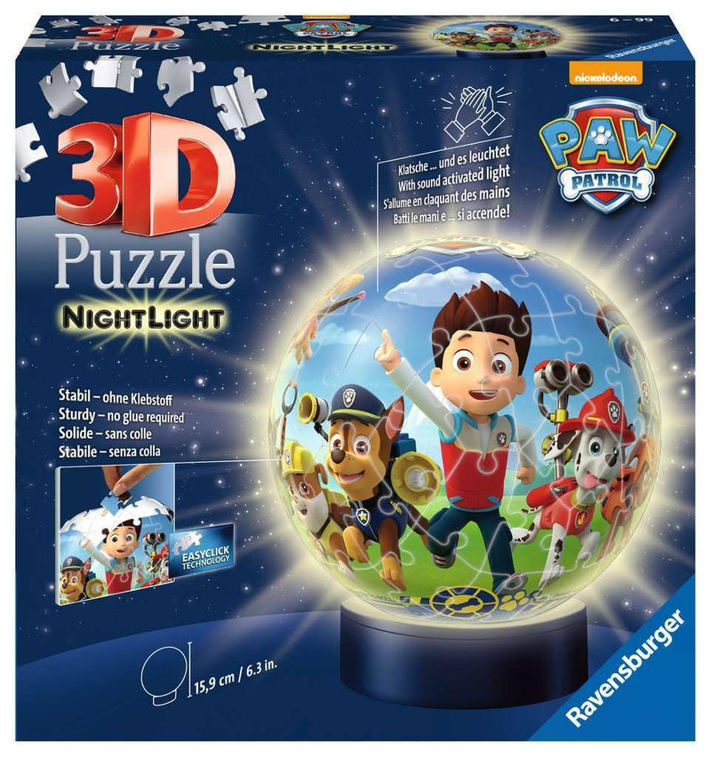 Ravensburger 11842 – Paw Patrol Luz nocturna – 72 piezas puzzle Ball , color, modelo surtido