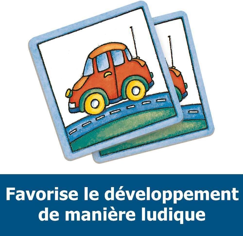 Ravensburger- Auto Ravensburger-20877-My First Memory Mis Cosas favoritas, Juego de Memoria y búsqueda con Tarjetas de Imagen Extra Grandes para niños a Partir de 2 años, Color Rojo (20877