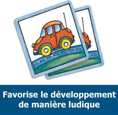 Ravensburger- Auto Ravensburger-20877-My First Memory Mis Cosas favoritas, Juego de Memoria y búsqueda con Tarjetas de Imagen Extra Grandes para niños a Partir de 2 años, Color Rojo (20877