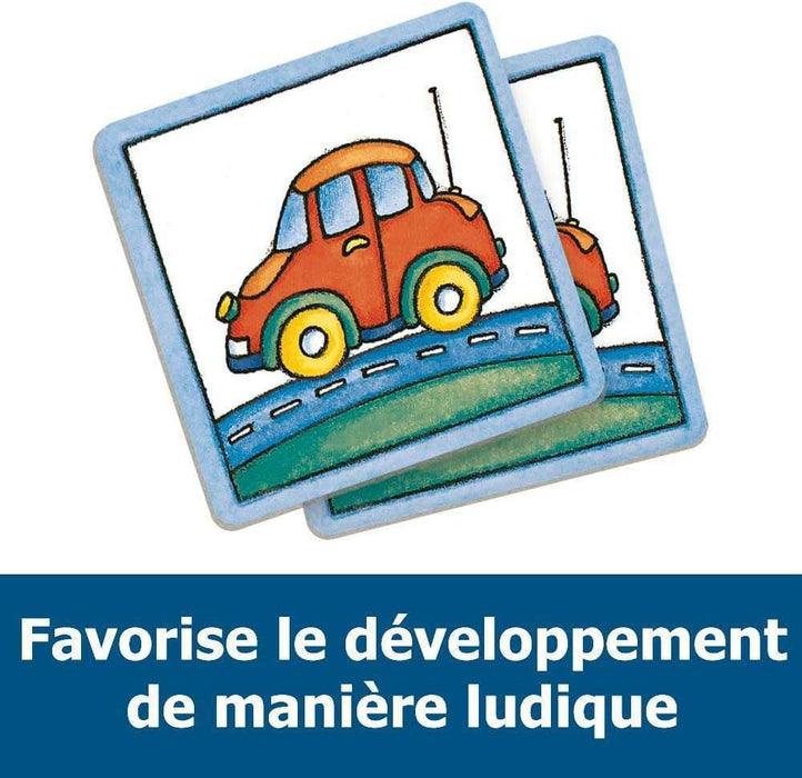 Ravensburger- Auto Ravensburger-20877-My First Memory Mis Cosas favoritas, Juego de Memoria y búsqueda con Tarjetas de Imagen Extra Grandes para niños a Partir de 2 años, Color Rojo (20877