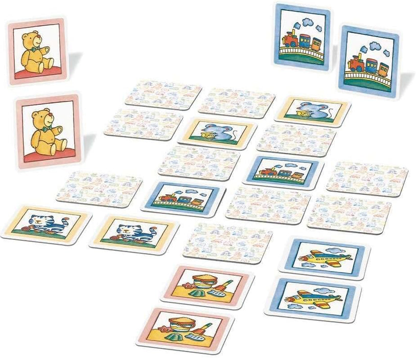 Ravensburger- Auto Ravensburger-20877-My First Memory Mis Cosas favoritas, Juego de Memoria y búsqueda con Tarjetas de Imagen Extra Grandes para niños a Partir de 2 años, Color Rojo (20877