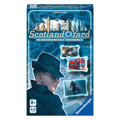 Ravensburger 22451 - Scotland Yard, Mitbringspiel für 2-4 Spieler, Strategiespiel ab 8 Jahren, kompaktes Format, Reisespiel, Brettspiel