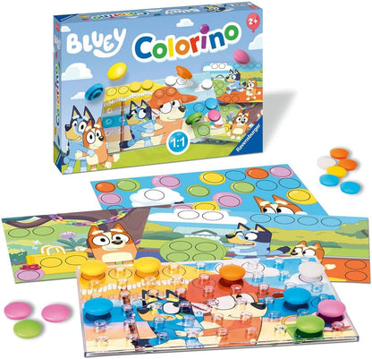 Ravensburger 22684 Bluey Colorino - Farb-Steckspiel für Kinder ab 2 Jahre, Klassiker zum Farbenlernen mit den Serienhelden der beliebten Vorschulserie