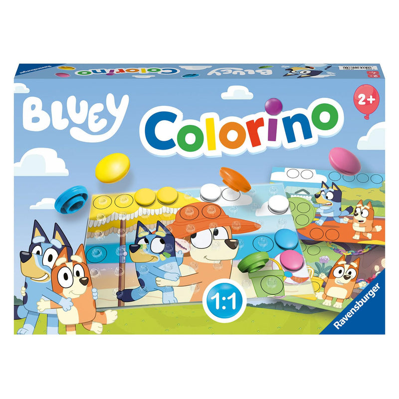 Ravensburger 22684 Bluey Colorino - Farb-Steckspiel für Kinder ab 2 Jahre, Klassiker zum Farbenlernen mit den Serienhelden der beliebten Vorschulserie