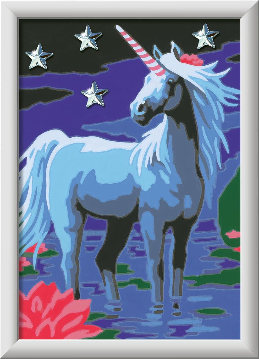 Ravensburger - CreArt Series E Classic : Magic Unicorn, Paint by Number Kit, Contains a Pre-Printed Board, a Brush, Colors and Accessories, Creative Game for Boys and Girls 9+ Years