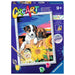 Ravensburger - CreArt D Series: Puppies with Sunflowers, Painting by Numbers Kit, Contains a Pre-Printed Board, Brush, Colours and Accessories, Creative Toy for Children 7+ Years Old
