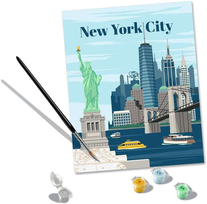 Ravensburger 23686 CreArt-Painting by Numbers 23686-Colourful New York City-from 12 Years