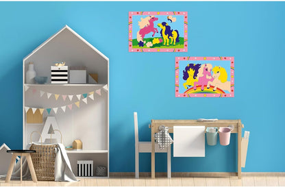 Ravensburger - CreArt Junior Series: Horses, Paint by Number Kit, Contains Two Pre-Printed Boards, a Brush, Colors, Creative Game for Boys and Girls 5+ Years