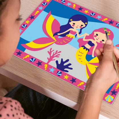 Ravensburger - CreArt Junior Series: Magic Mermaid, Paint by Number Kit, Contains Two Pre-Printed Boards, a Brush, Colors, Creative Game for Boys and Girls 5+ Years Old