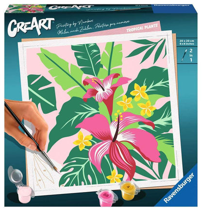 Ravensburger 23728 CreArt-Paint by Numbers 23728-Tropical Plants-from 12 Years