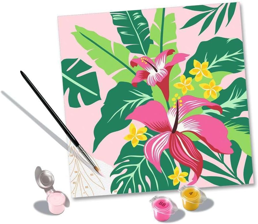 Ravensburger 23728 CreArt-Paint by Numbers 23728-Tropical Plants-from 12 Years
