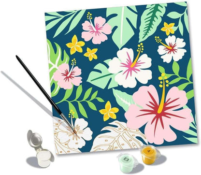 Ravensburger 23729 CreArt-Painting by Numbers 23729-Exotic Flowers-from 12 Years, Green