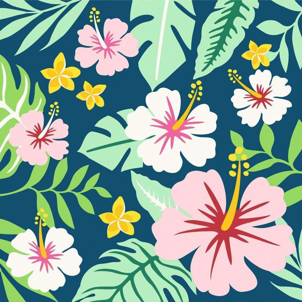 Ravensburger 23729 CreArt-Painting by Numbers 23729-Exotic Flowers-from 12 Years, Green